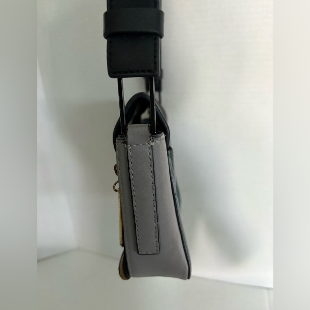 Pour La Victoire Noemi crossbody teal and black leather - Picture 3 of 15